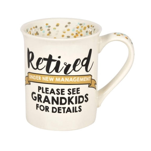 Our Name is Mud RETIRED.GRANDKIDS 16 oz. Stoneware Mug Q-GM23436