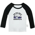 thumbnail image 1 of Our Next Great Adventure Funny T shirt For Baby, Newborn Babies T-shirts, Infant Tops, 0-24M Kids Graphic Tees Clothing (Long Black Raglan T-shirt, 6-12 Months), 1 of 4