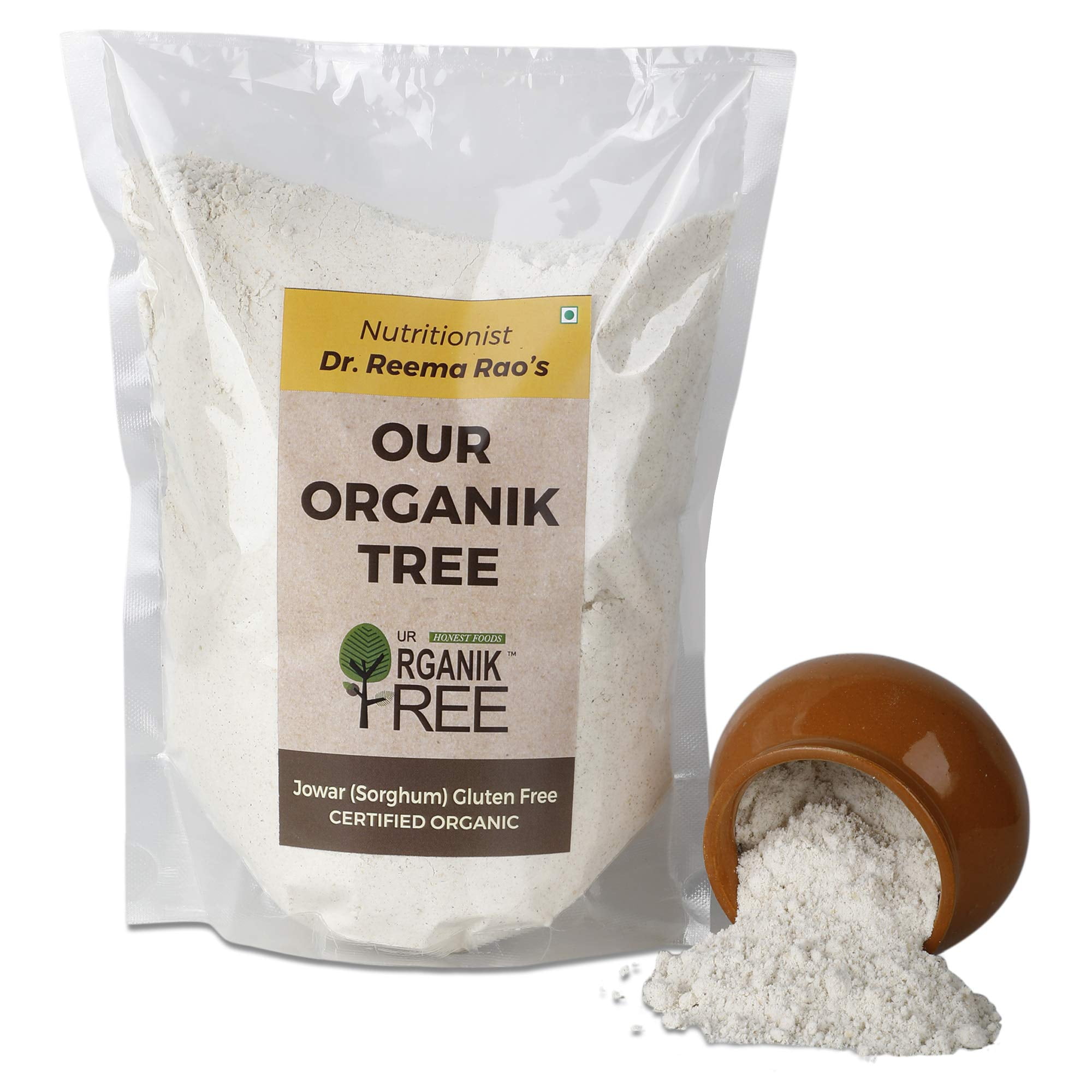 Our Organik Tree Certified Organic Jowar Atta | Sorghum Flour| Millet ...
