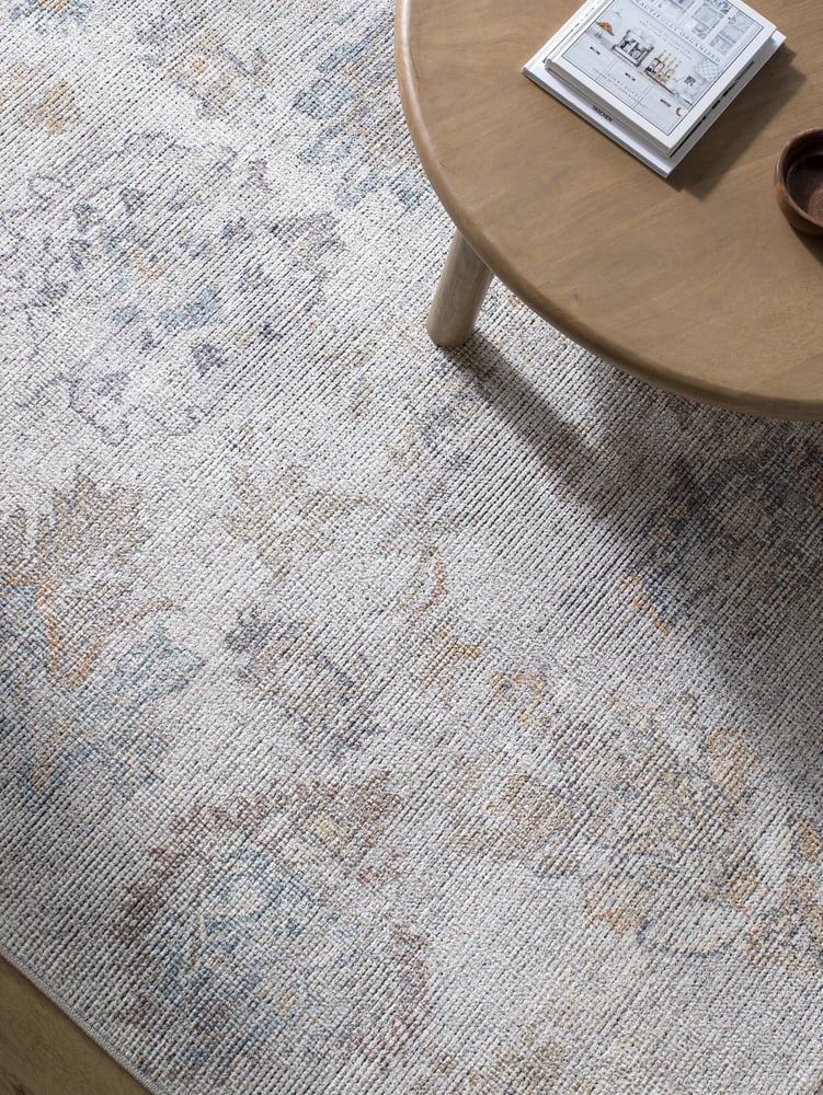 Olympic Light Gray Hand-Knotted Synthetic Area Rug
