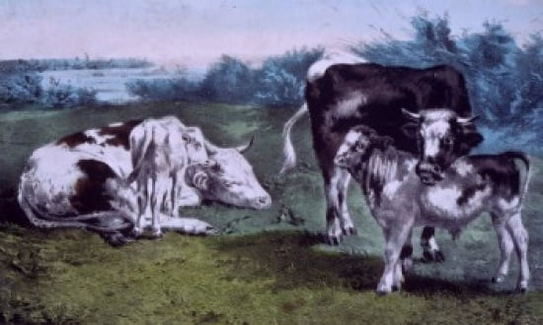 Our Pasture Currier & Ives colour lithograph (1834-1907) USA Washington DC Library of Congress Canvas Art - Currier & Ives (24 x 36)