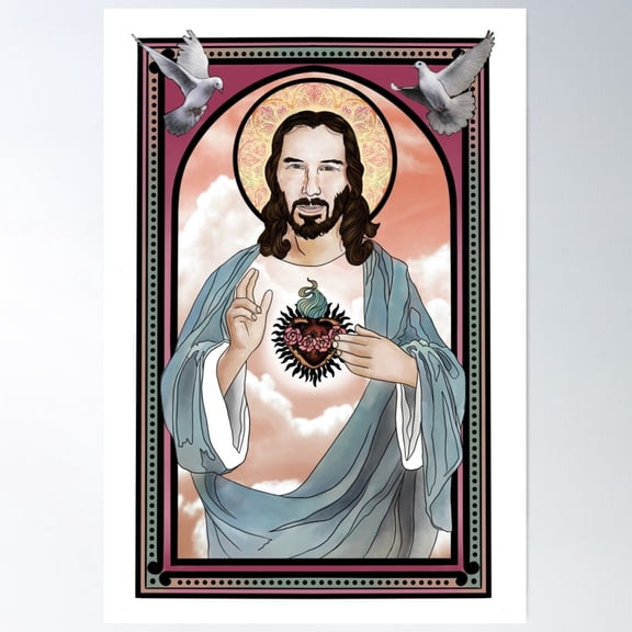 Our Saviour - Keanu Poster Wall Art, Modern Wall Decor For Living Room Bedroom, 16x24 UNFRAMED