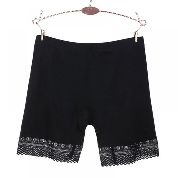 Our Slip Shorts for Under Dresses Anti Chafing Thigh Bands Underwear Women Girls Lace Stretch Safety Pants