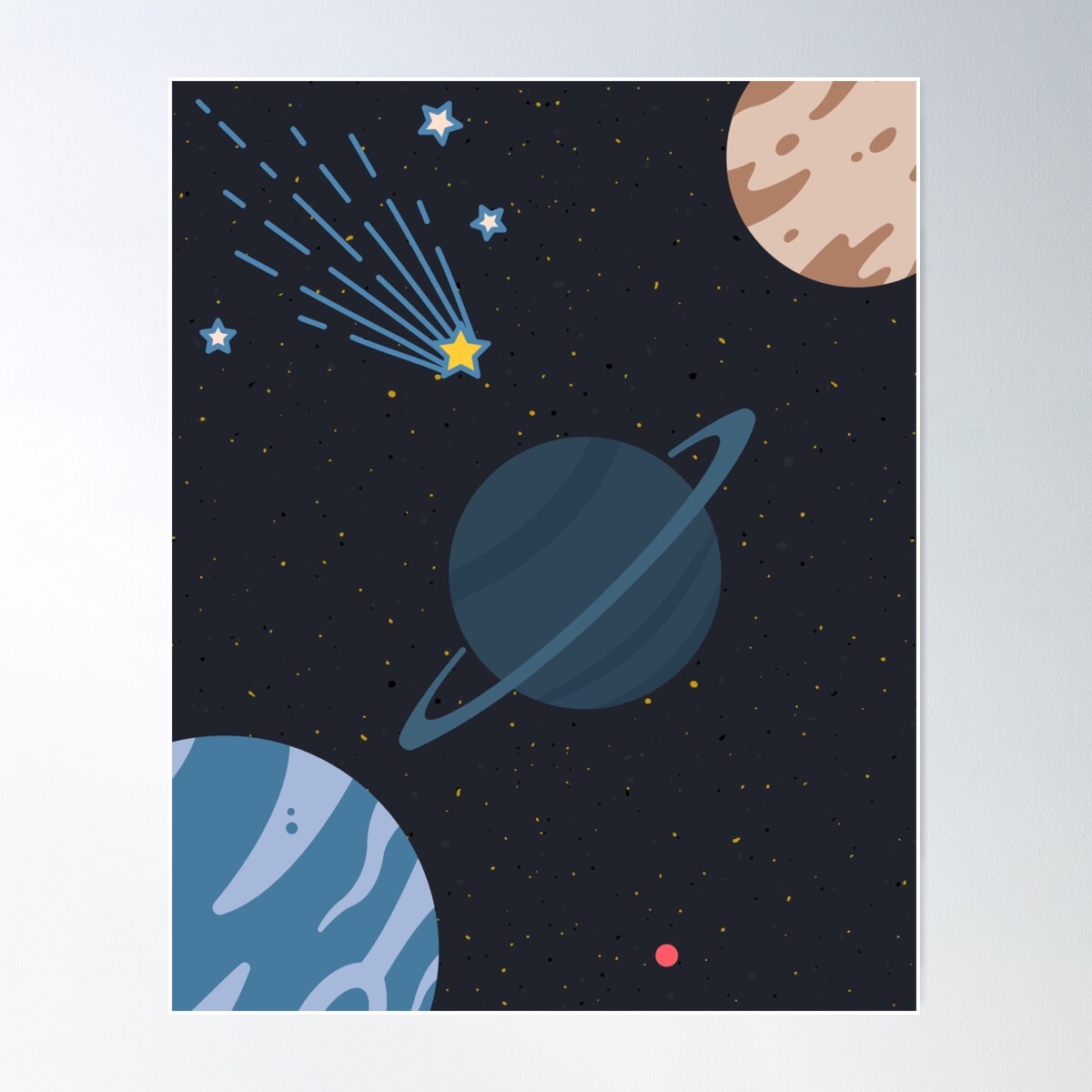 Our Solar System Blue Space Poster Wall Art Modern Wall Decor For Our Solar System Blue Space Poster Wall Art Modern Wall Decor For