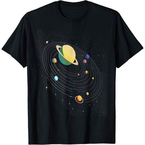 Our Solar System, Science Education,T Shirt Men, Women, Kids T-Shirt men and women can wear, black, white, gifts