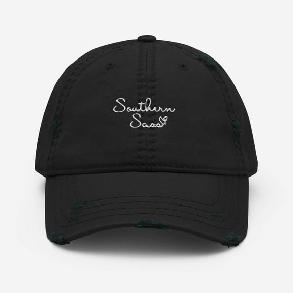 Our Southern Sass Collection Baseball Cap Hook & Loop Cotton Casual Black