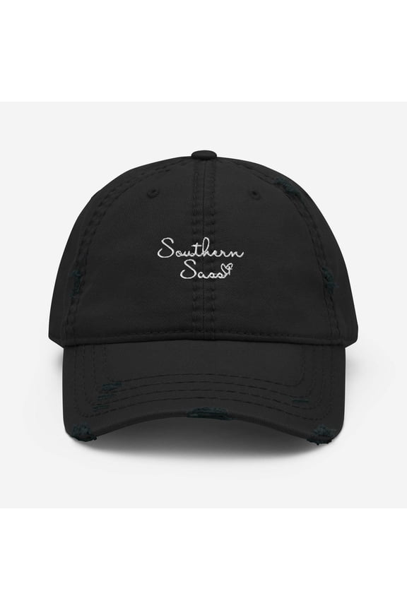 Our Southern Sass Collection Baseball Cap Hook & Loop Cotton Casual Black