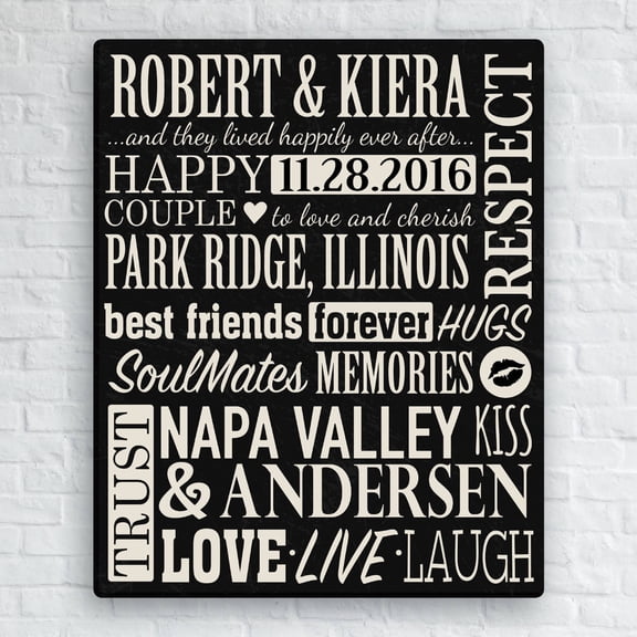 Our Story Personalized 16" x 20" Canvas