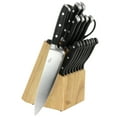 thumbnail image 1 of Our Table 18 Piece Stainless Steel Forged Triple Riveted Cutlery Block Set in Black, 1 of 3