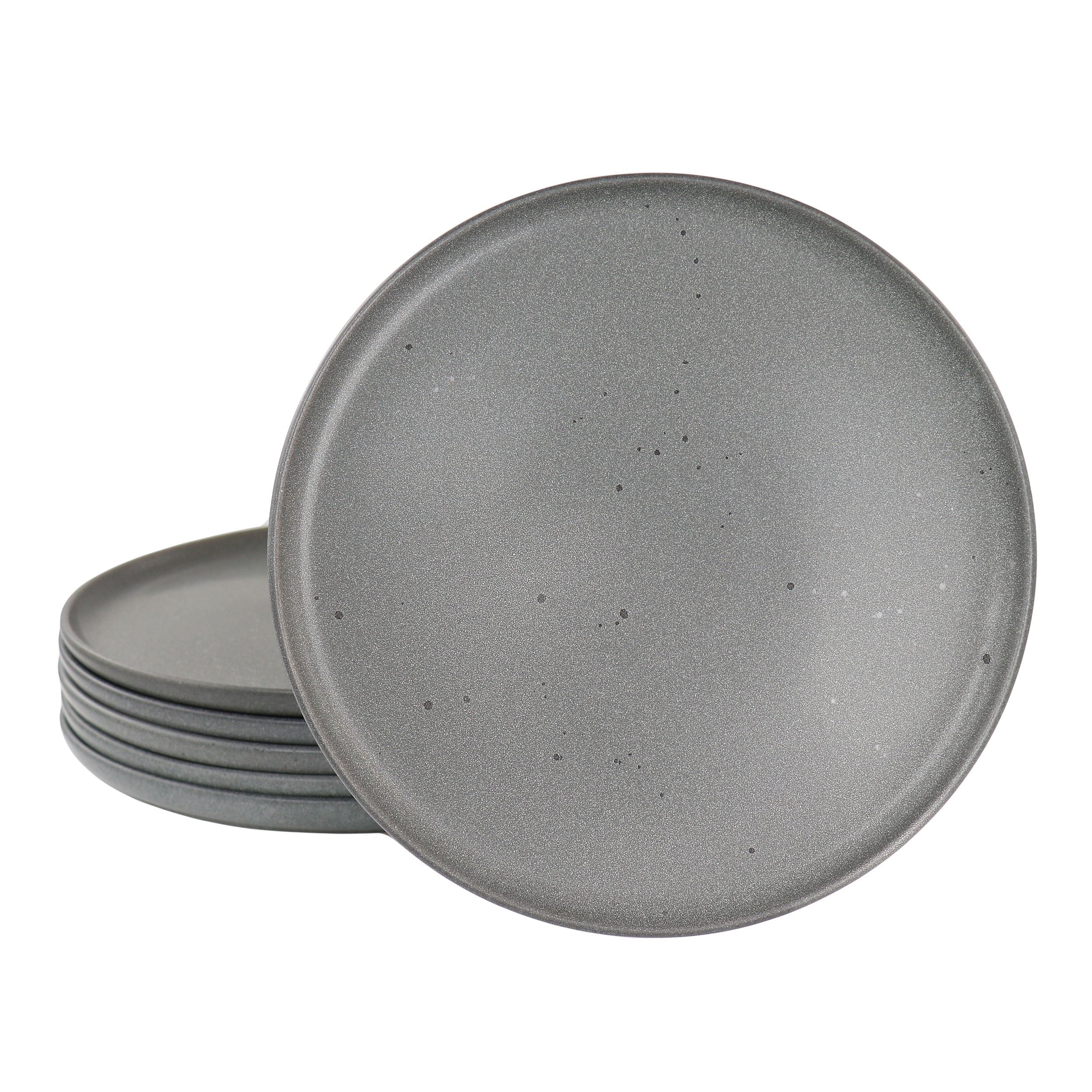 10.5'' Truffle Gray Ceramic Dinner Plate Set