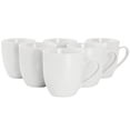 thumbnail image 1 of Our Table Simple White 6 Piece Fine Ceramic 16.65oz Mug Set in White, 1 of 6