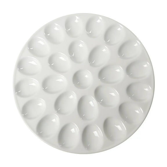 Our Table Simply White 13 Inch Egg Serving Platter