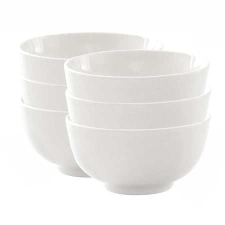 Our Table Simply White 6 Piece 5 Inch Porcelain Cereal Bowls
