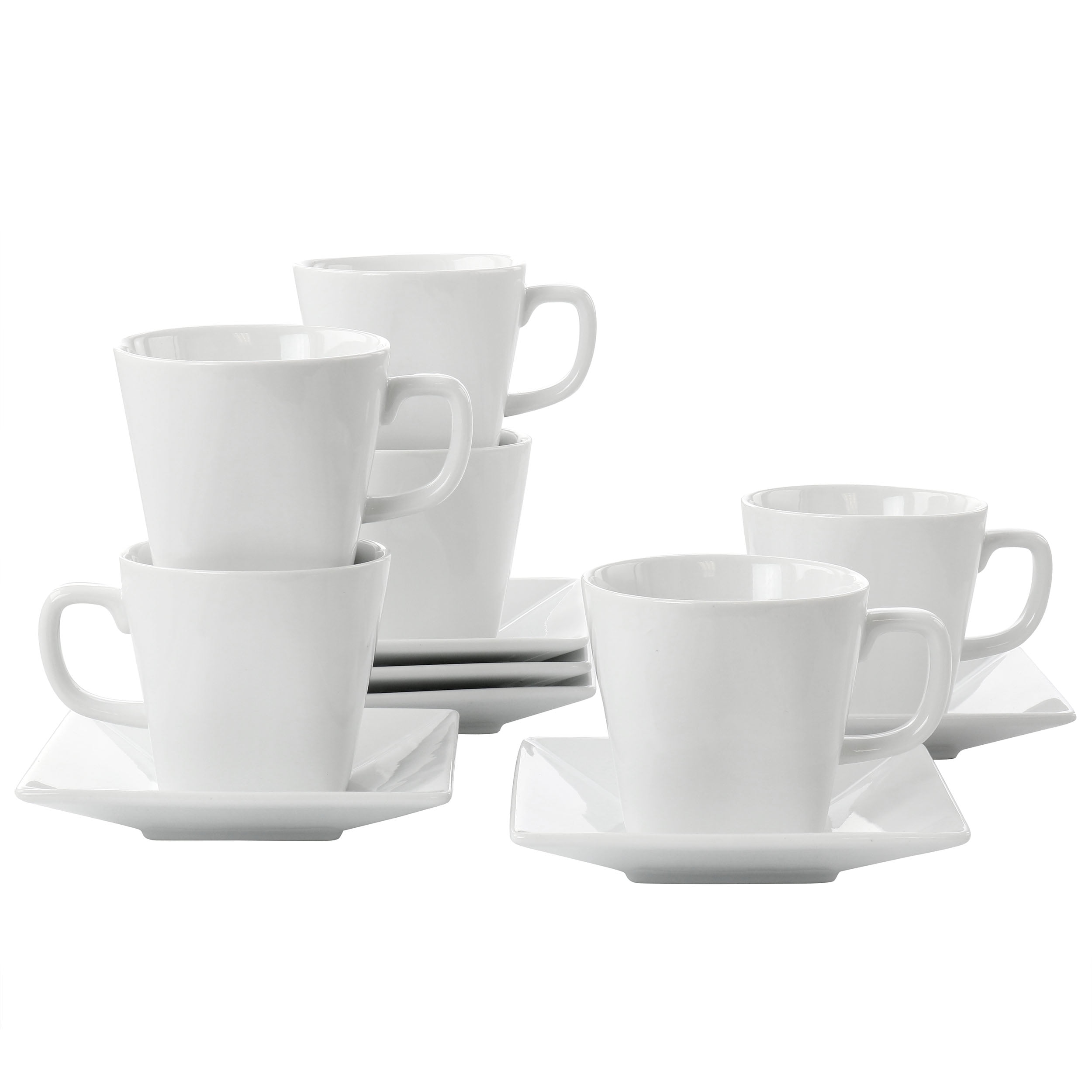 Set de tasses à fusée Flat White - 6 pièces, blanc – Coffee Coaching Club