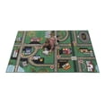 thumbnail image 1 of Kids World Carpets Our Town Green Tufted Nylon Children's Play Area Rug - 4' x 6', 1 of 2