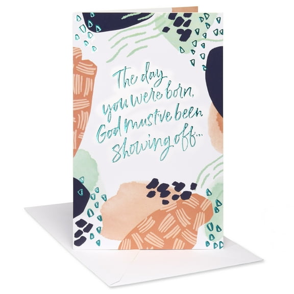 Our Voices Religious Birthday Card for Anyone (His Finest Work)