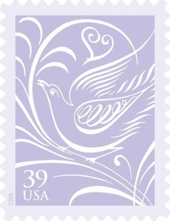 Our Wedding - purple Canvas Art - US POSTAL SERVICE (22 x 28)