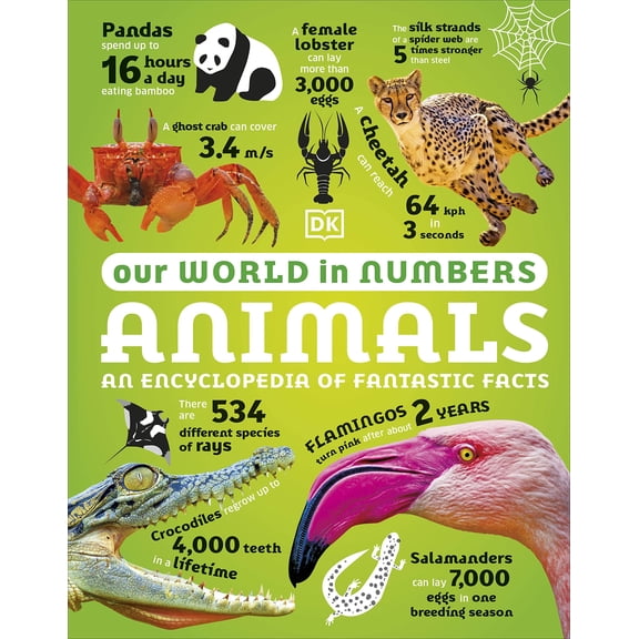 Our World in Numbers Animals by DK : An Encyclopedia of Fantastic Facts 2023 Hardcover NEW