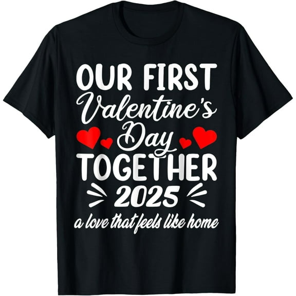 Our first Valentines Day As Mr and Mrs 2025 Married Couples T-Shirt