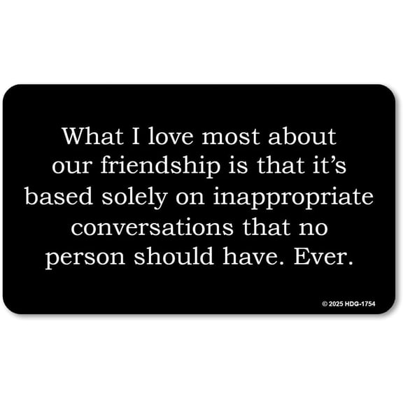 Our is Based Solely on Inappropriate Conversations, 8"x12" Inch Funny Home Club bar Wall Art Decoration Retro Metal Tin Signs