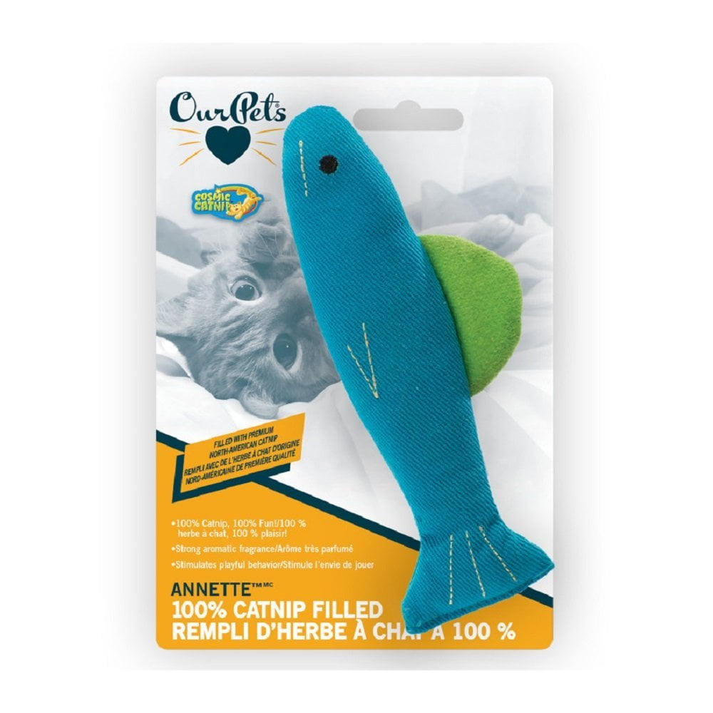 OurPets 100% Catnip Filled Fish 'Annette' Cat Toy Blue - Walmart.com