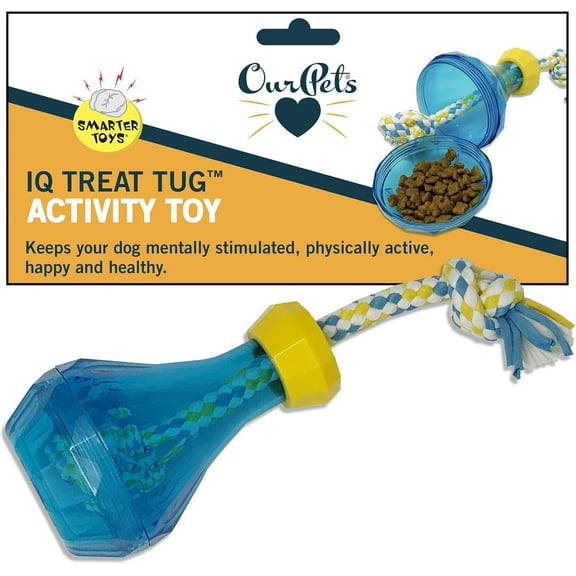 OurPets IQ Treat Tug & Activity Dog Puzzle & Rope Dog Toy, Size Small - 6" Length