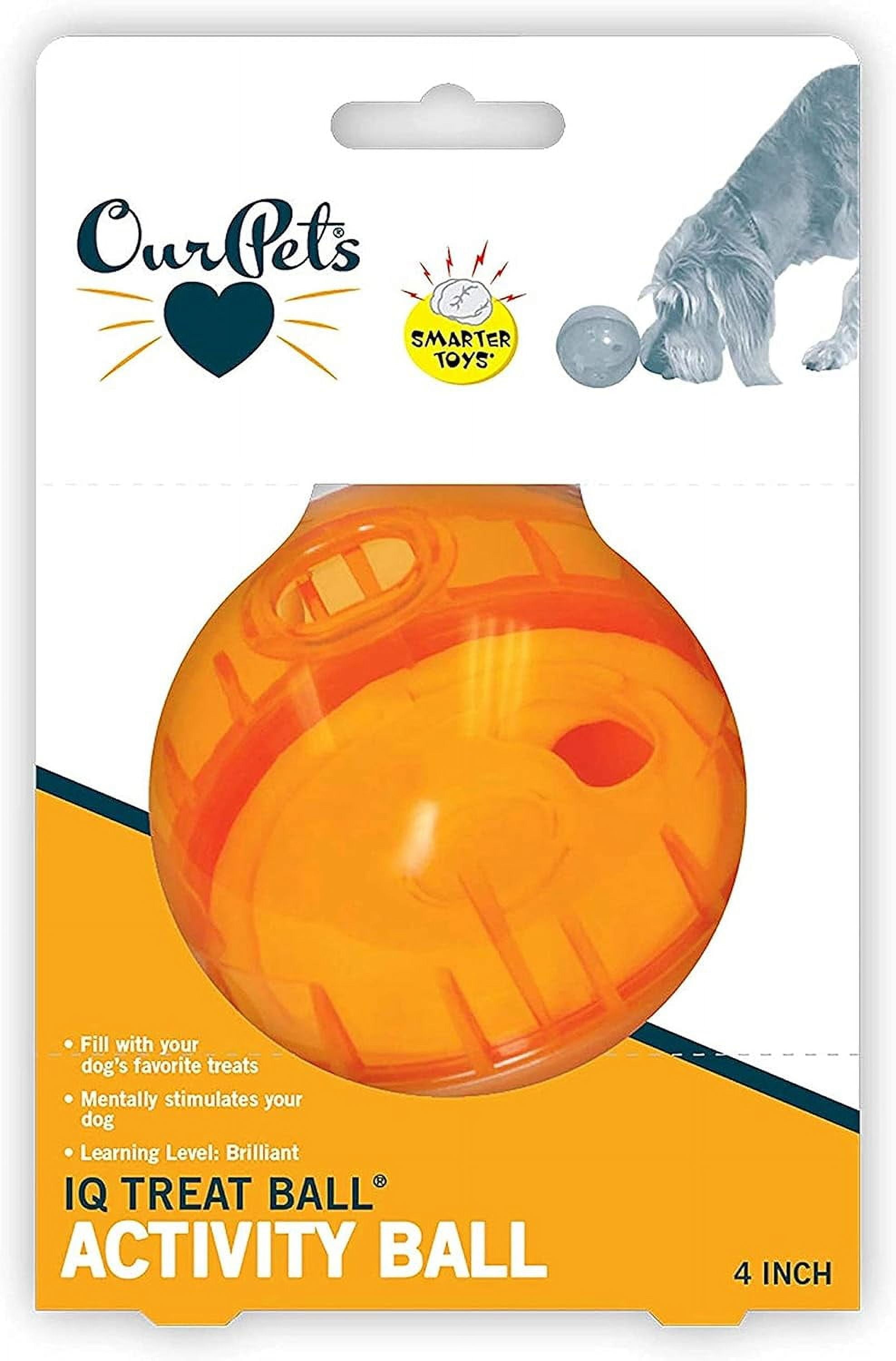 OurPets Smarter Toys IQ Treat Ball Dog Toy - Colors Mary Vary - 4" - Walmart.com