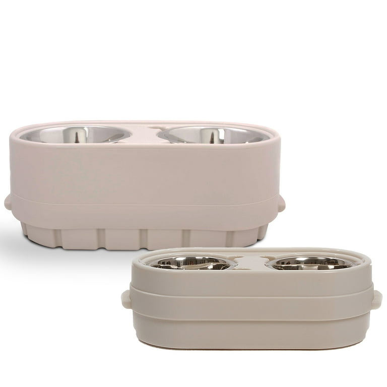 Ownpets Elevated Dog Bowls, Raised Food and Water Bowls with Adjustabl