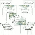 thumbnail image 1 of OurWarm 11 Pcs Wedding Direction Signs with Stakes Wedding Welcome Signs Arrow Shaped Wedding This Way Directional Road Signs Double Sided Printed Wedding Parking Sign Yard/Lawn Signs for Reception, 1 of 8