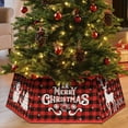 thumbnail image 1 of OurWarm Christmas Tree Collar Buffalo Plaid Christmas Tree Ring, Hexagon Fabric Collapsible Tree Skirt with 6 Patterns for Christmas Xmas Holiday Tree Decorations, 1 of 6