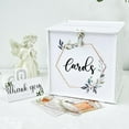 thumbnail image 1 of White Wedding Card Box with Lock, PVC Gift Card Box for Wedding Reception, Eucalyptus DIY Wedding Envelope Money Card Box for Party Graduation Birthday Baby Shower Decorations, 1 of 4