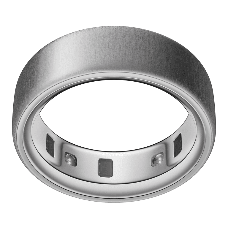 Oura Ring 4, Brushed Silver, Size 15, Smart Wearable, Sleep
