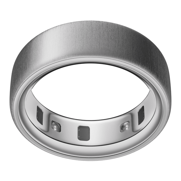Oura Ring 4, Brushed Silver, Size 8, Smart Wearable, Sleep