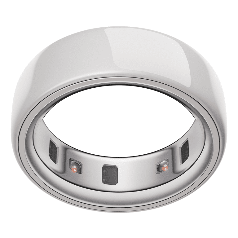 Oura Ring 4 Ceramic, Cloud, Size 12, Smart Wearable, Sleep