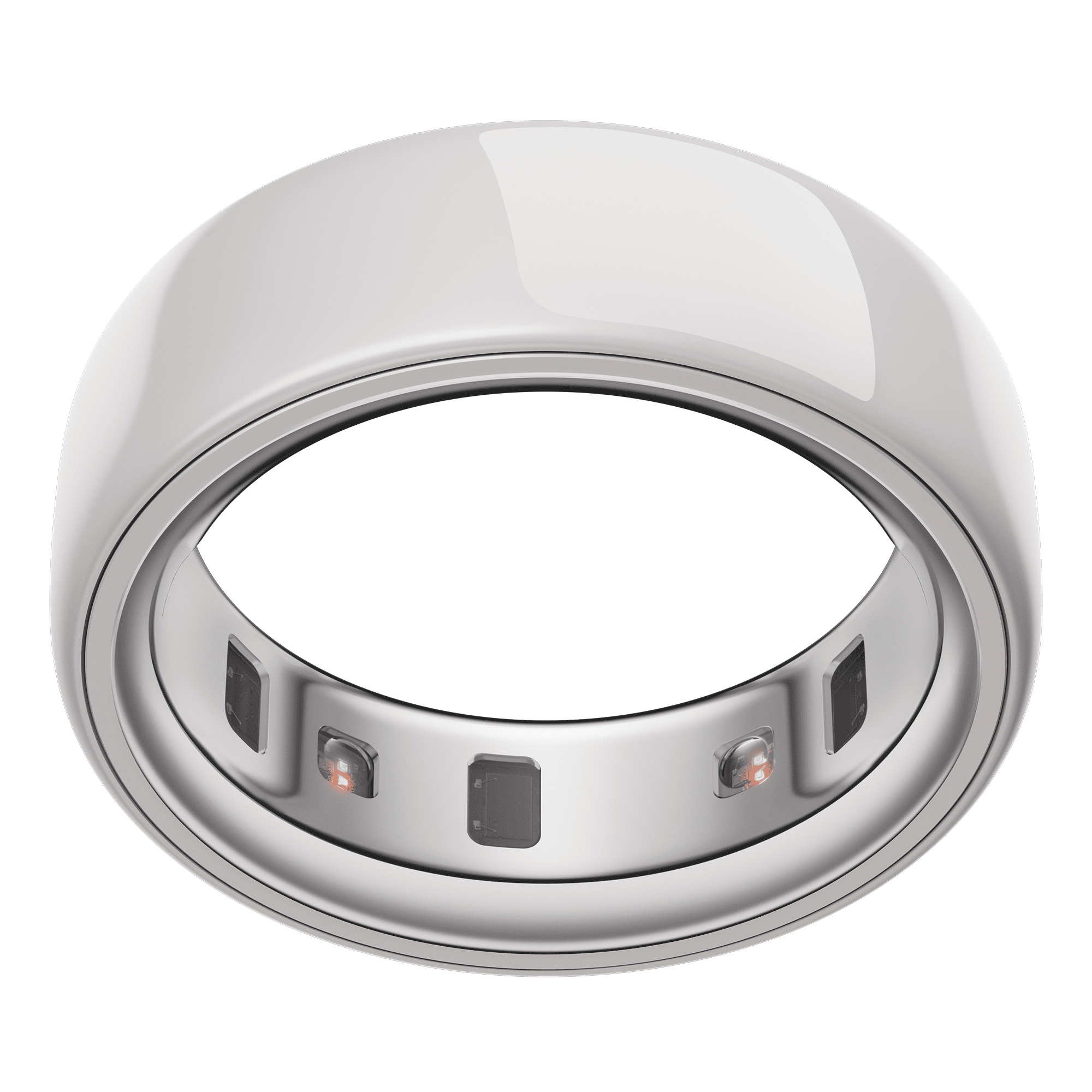 Oura Ring 4 Ceramic, Cloud, Size 4, Smart Wearable, Sleep, Fitness & Heart Rate Tracker, 8-Day Battery (Size Before You Buy)