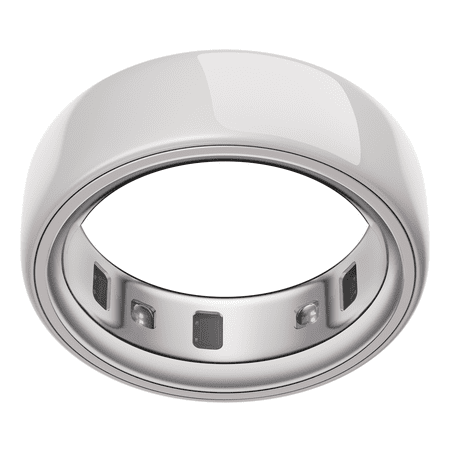 Oura - Ring 4 Ceramic - Smart Ring - Size Before You Buy with OR4 Sizing Kit - Size 8 - Cloud - (2025)