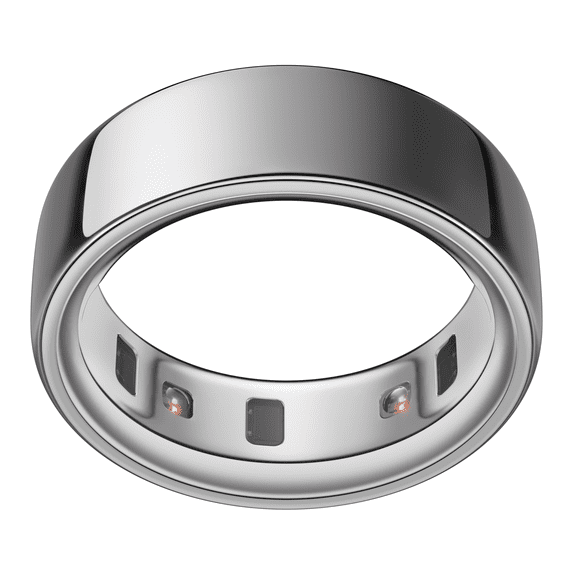 Oura Ring 4, Silver, Size 11, Smart Wearable, Sleep, Fitness & Heart Rate Tracker, 8-Day Battery (Size Before You Buy)
