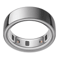 thumbnail image 1 of Oura Ring 4, Silver, Size 15, Smart Wearable, Sleep, Fitness & Heart Rate Tracker, 8-Day Battery (Size Before You Buy), 1 of 10