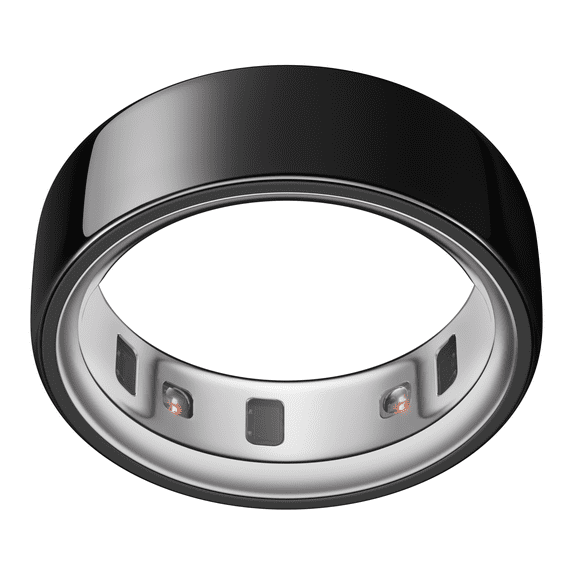 Oura Ring 4, Black, Size 4, Smart Wearable, Sleep, Fitness & Heart Rate Tracker, 8-Day Battery (Size Before You Buy)