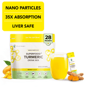 OurJrney Nano Turmeric Curcumin Drink Powder Supplements–Mango Flavor Daily Morning Routine Immunity Wellness Shot , Gut Health & Joint Support - No Added Sugar, Vegan, Gluten-Free, Non-GMO-28 Sachet