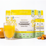 OurJrney Nano Turmeric Curcumin Drink Powder Supplements–Mango Flavor Daily Morning Routine Immunity Wellness Shot , Gut Health & Joint Support - No Added Sugar, Vegan, Gluten-Free, Non-GMO-28 Sachet