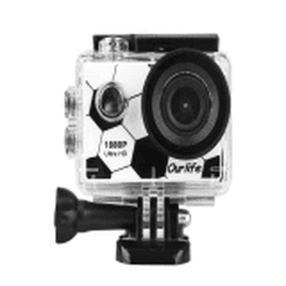 Ourlife 1080P Action Camera, Creative Football Pattern Sports Video Camcorder, WiFi 100FT Waterproof Underwater Web Camera with Mounting Accessories(32G)