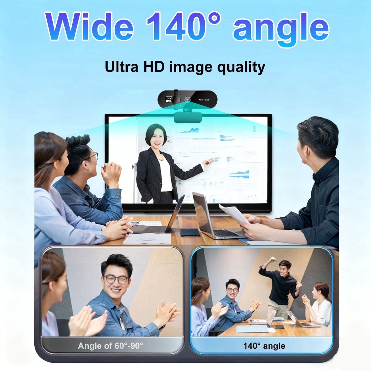 Ourlife 4K USB Webcam with Auto Focus & Microphone for Laptop/PC, Plug ...