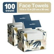 Ourmed Life 10"×12" Disposable Face Towels, Lint‑Free, Sensitive‑Skin Safe, Pack of 50