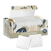 Ourmed Life 60Ct 3x3 Large Cotton Pads Makeup Remover Pads Cosmetic Cotton Squares Soft Lint-Free