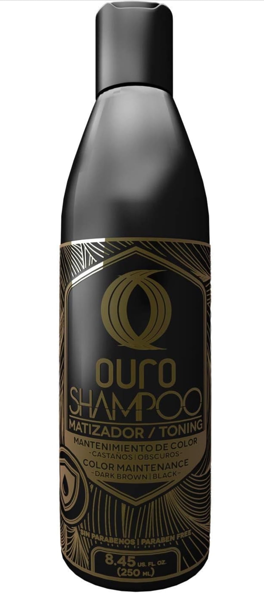 Ouro Black Toning Shampoo for Dark Brown to black 8.45 oz