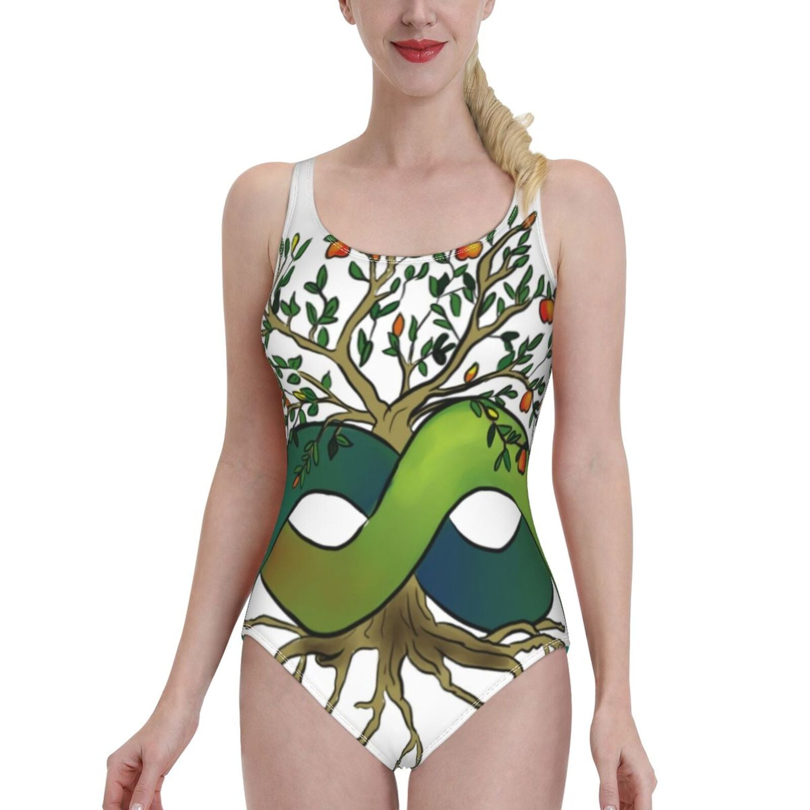 Trend4us One-Shoulder Ruffle Swimsuit & Zebra Print Sarong Set