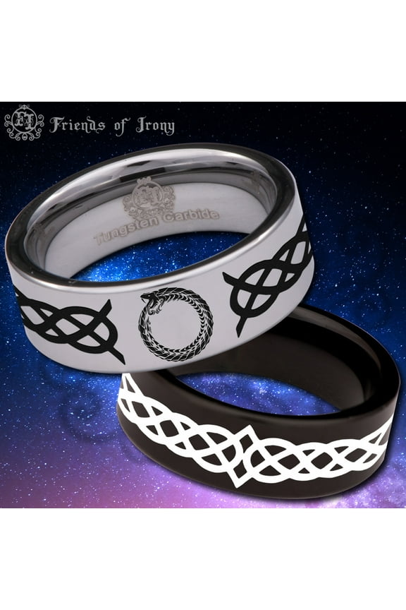 Ouroboros Tungsten Carbide Ring
