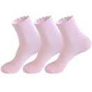 JeashCHAT Women Ruffle Fishnet Ankle High Socks Mesh Lace Fish Net Short Socks