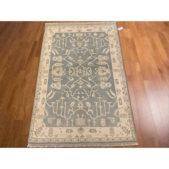 Oushak 4X6 Handmade Wool Rug # 11537